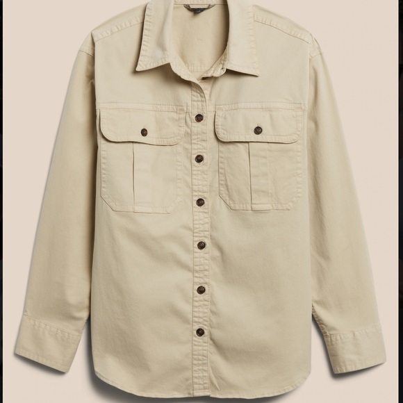 Banana Republic Jackets & Blazers - NWT BANANA REPUBLIC SAFARI SHIRT JACKET - WHEAT